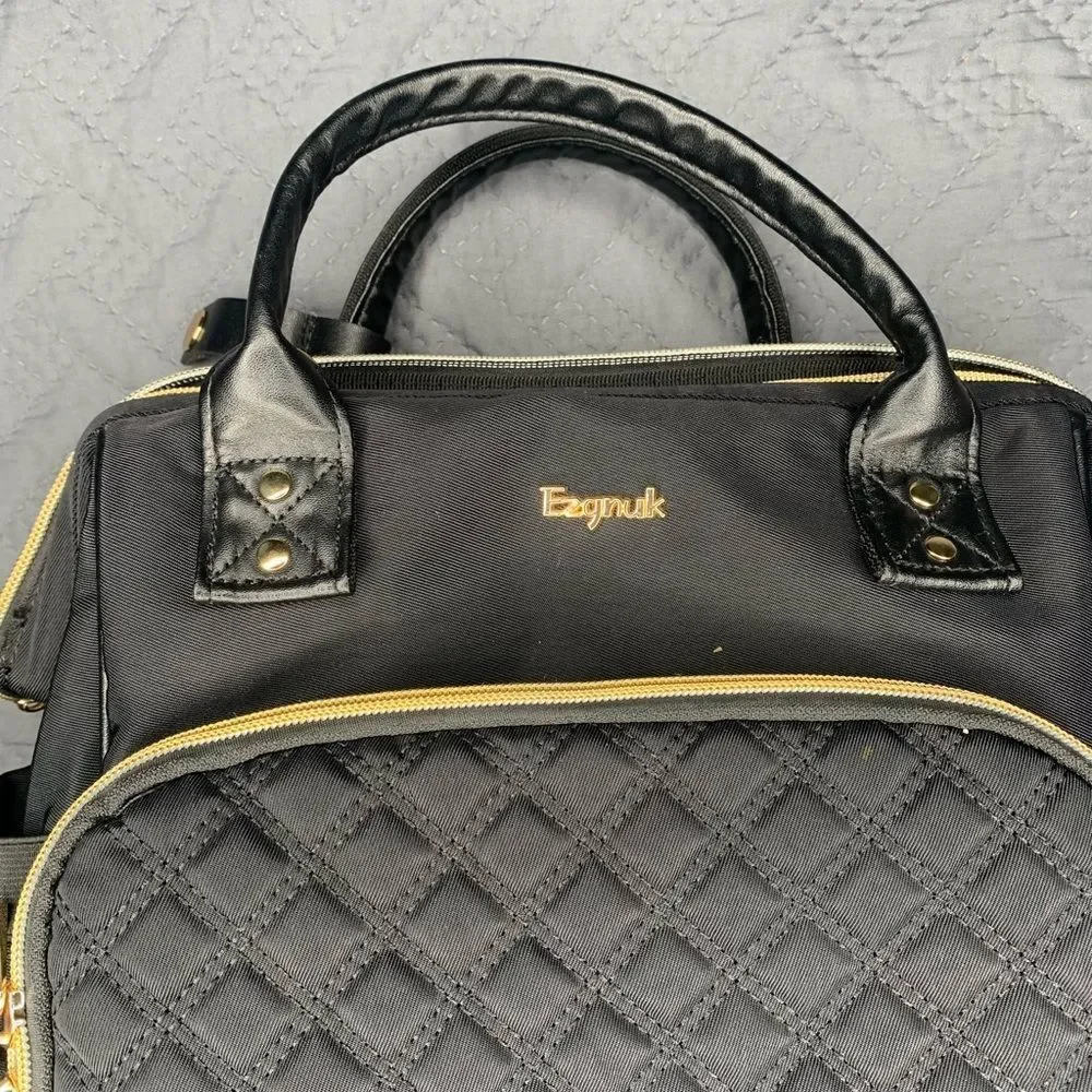 Black Diaper Bag with Teddy Bear